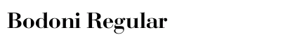 Bodoni Regular Preview