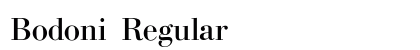 Bodoni Regular Preview