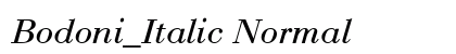Bodoni_Italic Normal preview