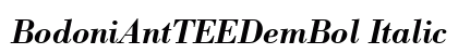 BodoniAntTEEDemBol Italic preview