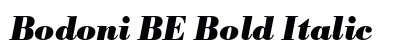 Bodoni BE Bold Italic Preview
