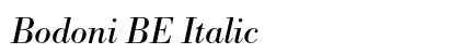 Bodoni BE Italic Preview