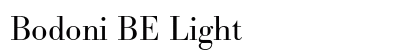 Bodoni BE Light Preview
