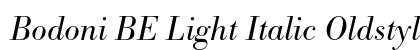 Bodoni BE Light Italic Oldstyle Figures Preview