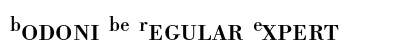 Bodoni BE Regular Expert preview