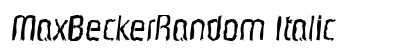 MaxBeckerRandom Italic preview