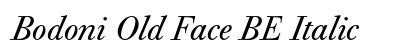 Bodoni Old Face BE Italic Preview