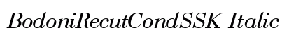 BodoniRecutCondSSK Italic preview