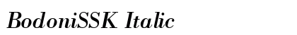 BodoniSSK Italic preview