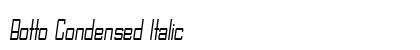 Botto Condensed Italic Preview