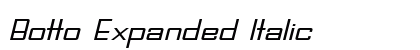 Botto Expanded Italic Preview
