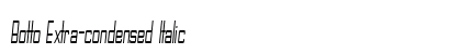 Botto Extra-condensed Italic Preview