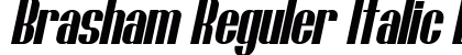 Brasham Reguler Italic Demo Italic preview