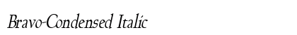 Bravo-Condensed Italic preview
