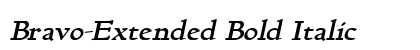 Bravo-Extended Bold Italic Preview
