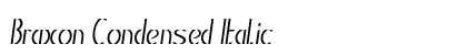 Braxon Condensed Italic Preview