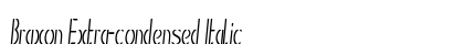 Braxon Extra-condensed Italic Preview