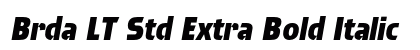 Brda LT Std Extra Bold Italic preview