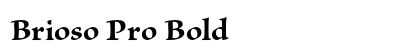 Brioso Pro Bold preview