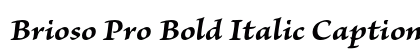 Brioso Pro Bold Italic Caption Preview