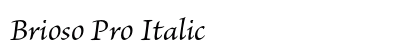 Brioso Pro Italic Preview