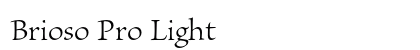 Brioso Pro Light Preview