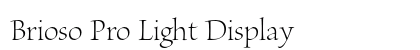 Brioso Pro Light Display Preview