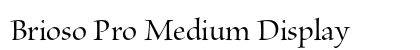 Brioso Pro Medium Display Preview