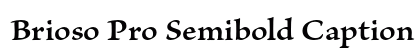 Brioso Pro Semibold Caption Preview