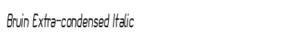 Bruin Extra-condensed Italic Preview