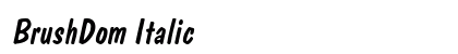 BrushDom Italic Preview