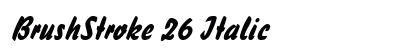 BrushStroke 26 Italic Preview