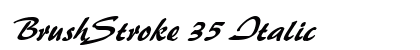 BrushStroke 35 Italic Preview