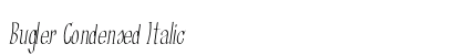 Bugler Condensed Italic Preview