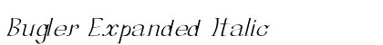 Bugler Expanded Italic Preview