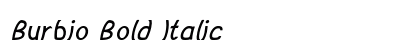 Burbio Bold Italic Preview