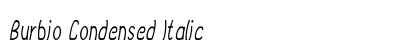 Burbio Condensed Italic Preview