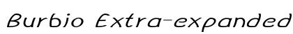Burbio Extra-expanded Italic preview