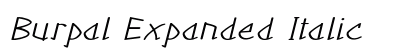 Burpal Expanded Italic Preview