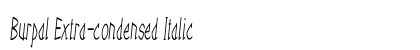 Burpal Extra-condensed Italic Preview