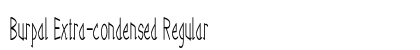 Burpal Extra-condensed Regular Preview