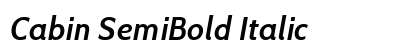 Cabin SemiBold Italic Preview