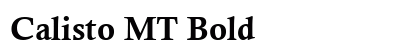 Calisto MT Bold preview