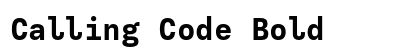 Calling Code Bold preview
