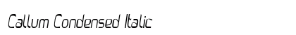 Callum Condensed Italic Preview