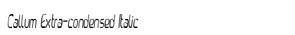 Callum Extra-condensed Italic Preview
