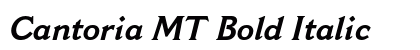 Cantoria MT Bold Italic Preview