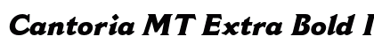 Cantoria MT Extra Bold Italic preview