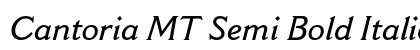 Cantoria MT Semi Bold Italic preview