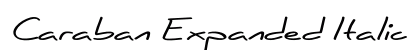 Caraban Expanded Italic Preview
